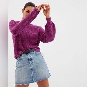 BLACK Gap Shaker Stitch Pocket Sweater